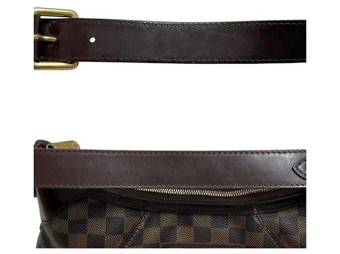 Borsa a tracolla Louis Vuitton Thames GM Marrone Damier ebene - vista 8