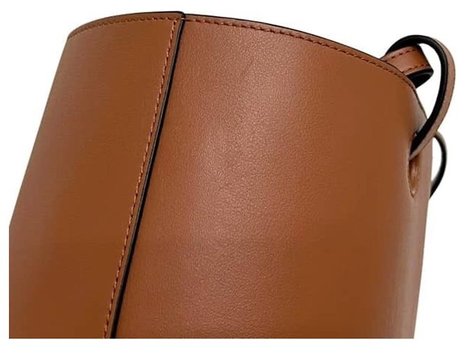 Borsa Tote Loewe Anagram in pelle marrone - vista 5