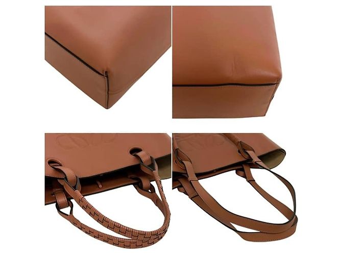 Borsa Tote Loewe Anagram in pelle marrone - vista 8