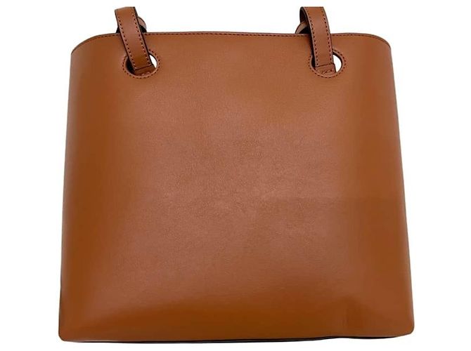 Borsa Tote Loewe Anagram in pelle marrone - vista 9