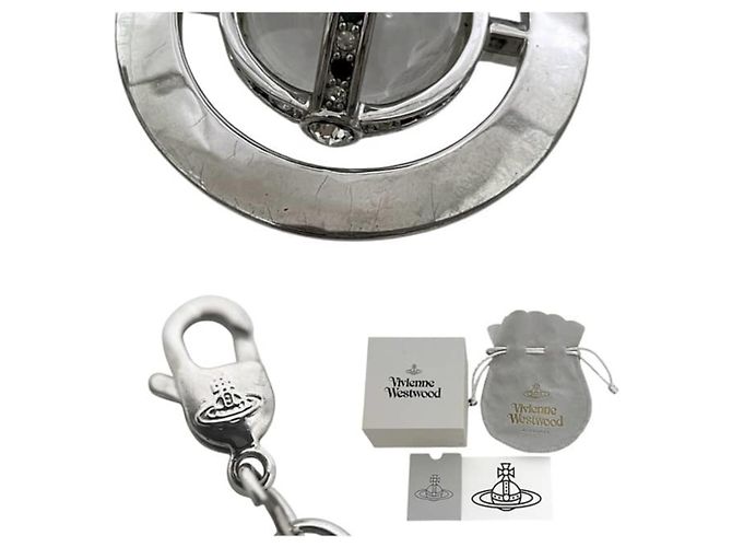 Collana Vivienne Westwood con strass argento - vista 3
