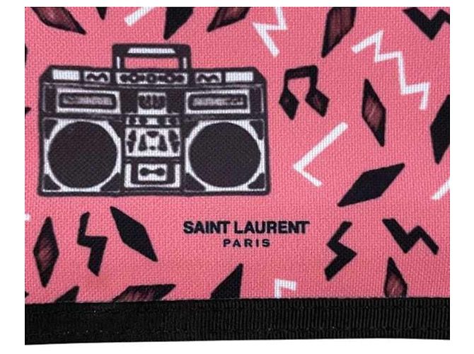 Cartera tri-fold Yves Saint Laurent Negro Rosa - vista 4