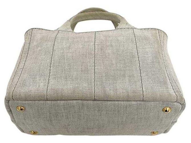 Borsa Tote 2-Way Prada Canapa Marrone - vista 10
