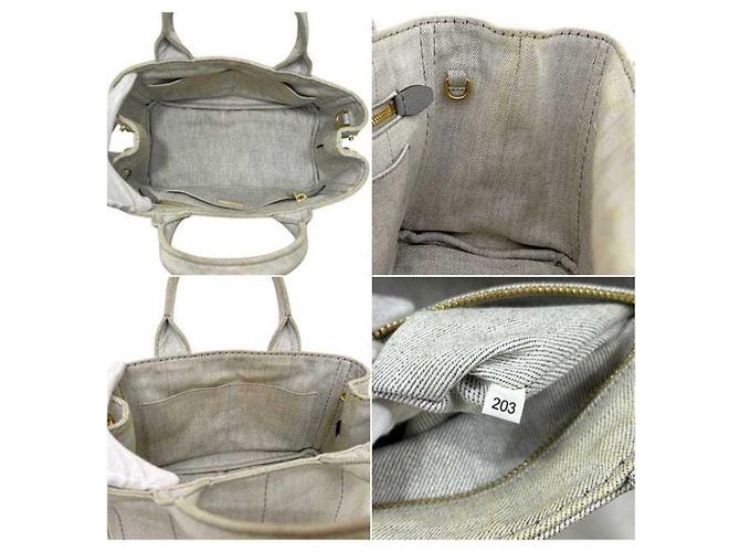 Borsa Tote 2-Way Prada Canapa Marrone - vista 3