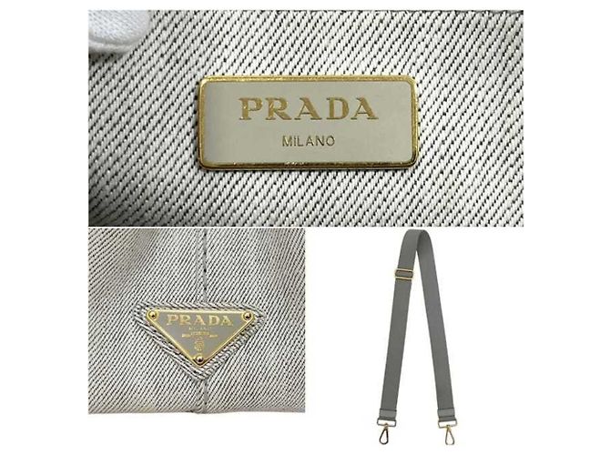 Borsa Tote 2-Way Prada Canapa Marrone - vista 4