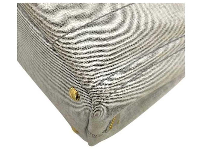 Borsa Tote 2-Way Prada Canapa Marrone - vista 5