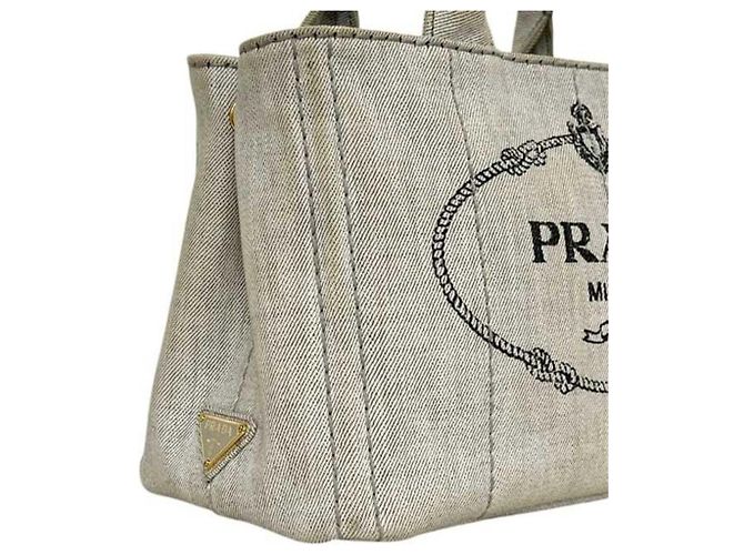 Borsa Tote 2-Way Prada Canapa Marrone - vista 7
