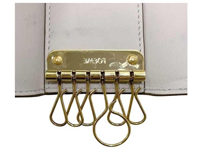Loewe Gray Leather Keycase Brown - view 4
