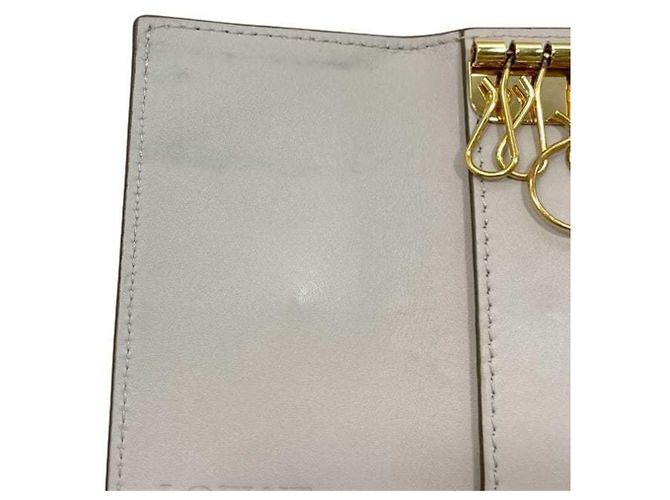 Loewe Gray Leather Keycase Brown - view 6