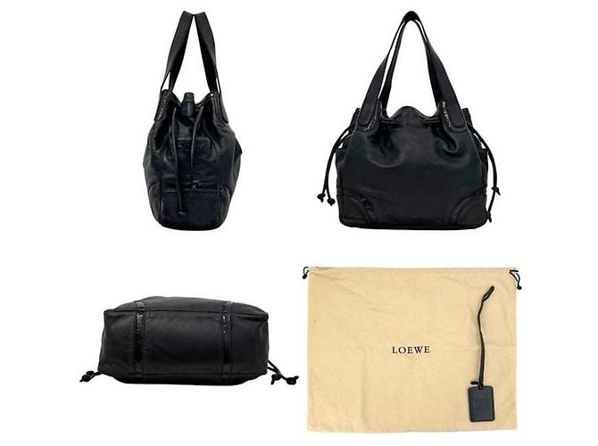 Borsa Tote Loewe Anagram Nero - vista 2