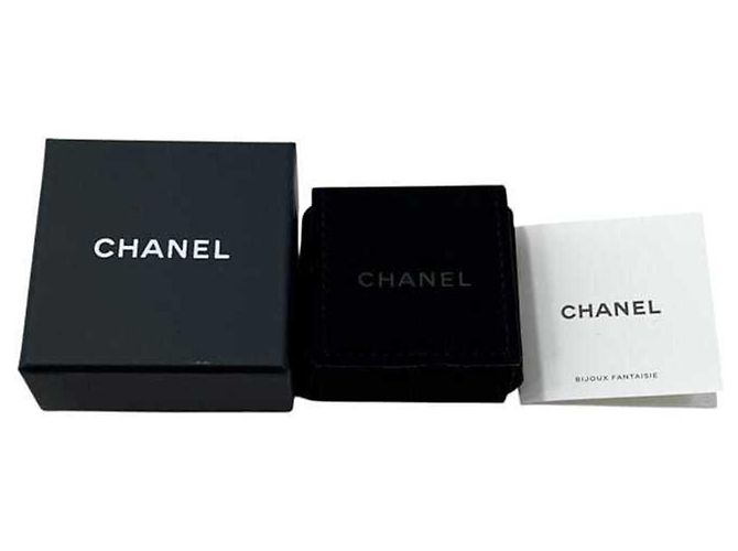 Orecchini a goccia Chanel argentati con strass Argento - vista 9