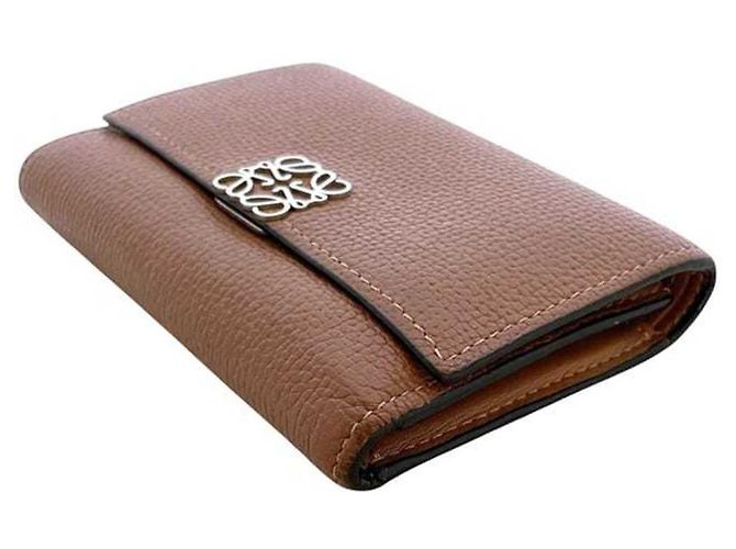 Cartera tri-fold Loewe en piel marrón Castaño - vista 5