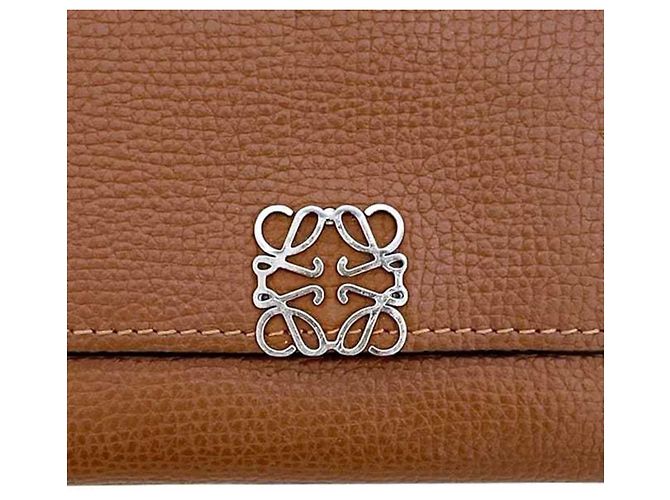 Cartera tri-fold Loewe en piel marrón Castaño - vista 9