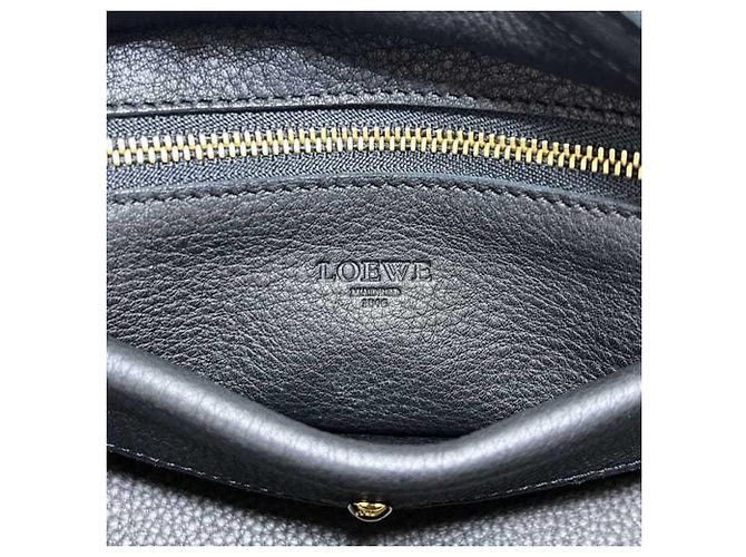 Borsa Loewe Amazona 28 Anagram Nero - vista 3