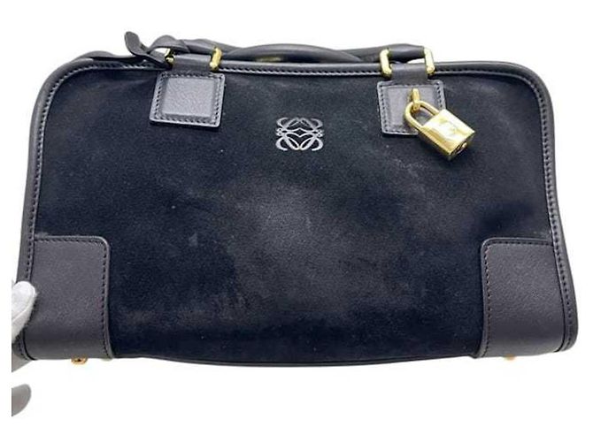Borsa Loewe Amazona 28 Anagram Nero - vista 7