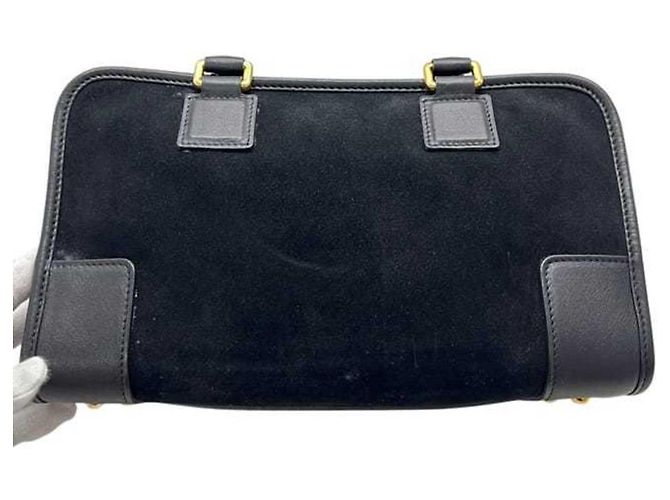 Borsa Loewe Amazona 28 Anagram Nero - vista 8