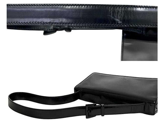 Borsa a tracolla in pelle Prada B6798 Nero - vista 10