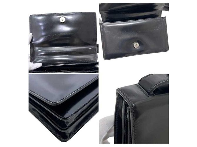 Borsa a tracolla in pelle Prada B6798 Nero - vista 5