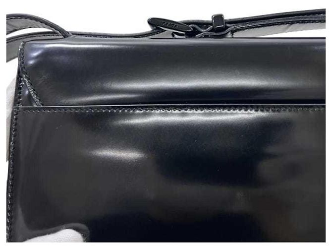 Borsa a tracolla in pelle Prada B6798 Nero - vista 7