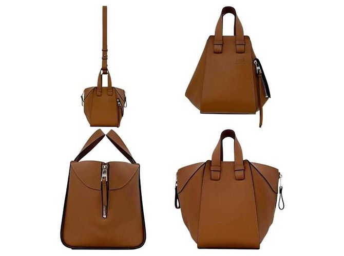 Borsa a spalla Loewe Hammock Compact Marrone - vista 2