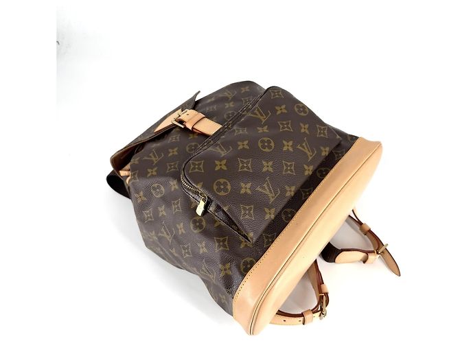 Zaino Louis Vuitton Montsouris GM Marrone - vista 3