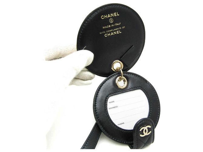 Chanel Name Tag Quilted Leather Black - view 3