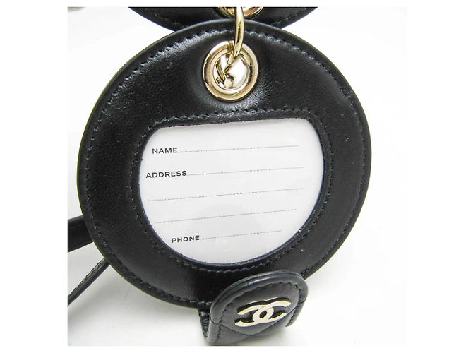 Chanel Name Tag Quilted Leather Black - view 6