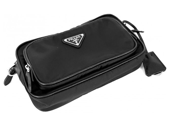 Mini borsa a tracolla Prada da donna Nero - vista 3