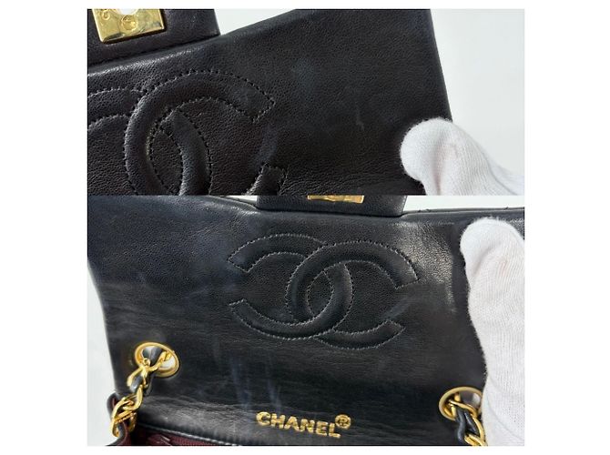 Borsa a tracolla Chanel Mini Matelassé Nero - vista 12