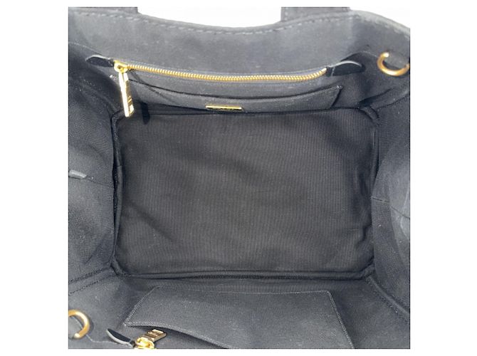 Borsa Tote Prada in tela nera Nero - vista 4
