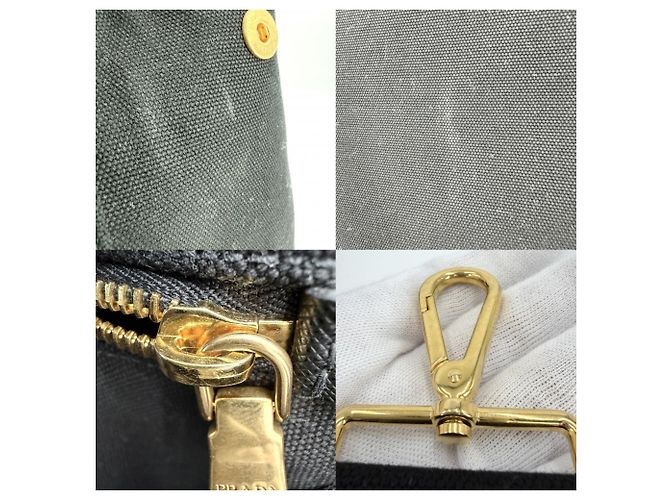 Borsa Tote Prada in tela nera Nero - vista 6