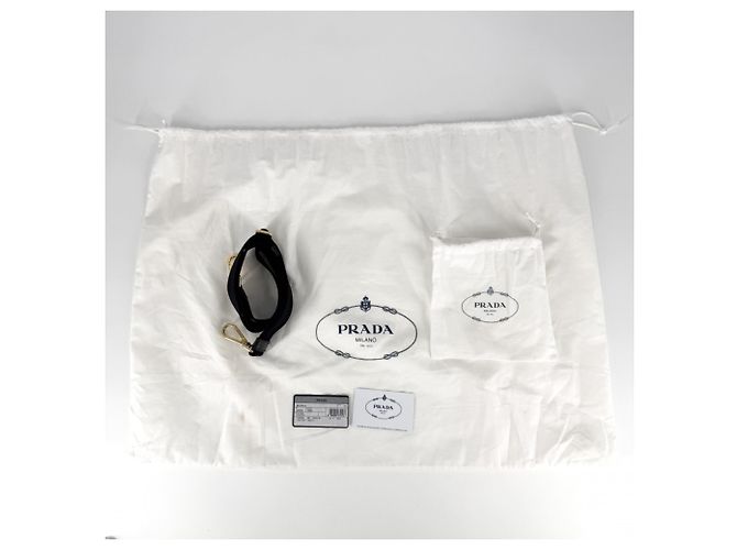 Borsa Tote Prada in tela nera Nero - vista 8