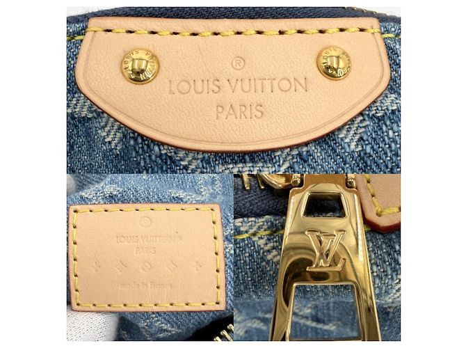Borsa Louis Vuitton Pochette Hills Mini da donna Blu Monogramma - vista 5