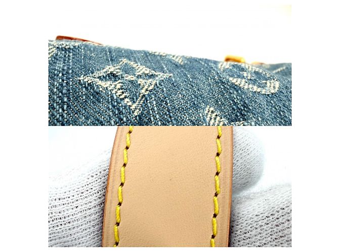 Borsa Louis Vuitton Pochette Hills Mini da donna Blu Monogramma - vista 6