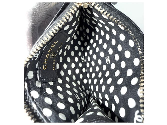 Tarjetero Chanel Negro Blanco - vista 4