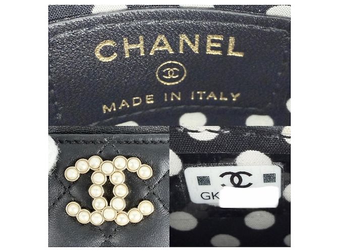 Tarjetero Chanel Negro Blanco - vista 5
