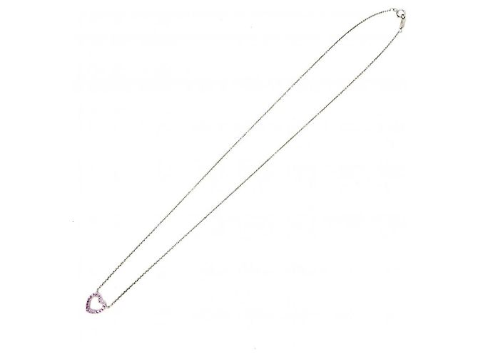 Collana Tiffany & Co. Metro Heart Rosa Bianco - vista 6