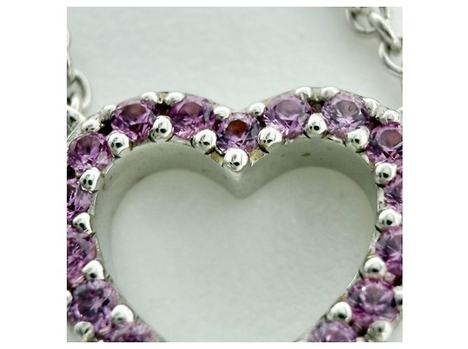 Collana Tiffany & Co. Metro Heart Rosa Bianco - vista 8