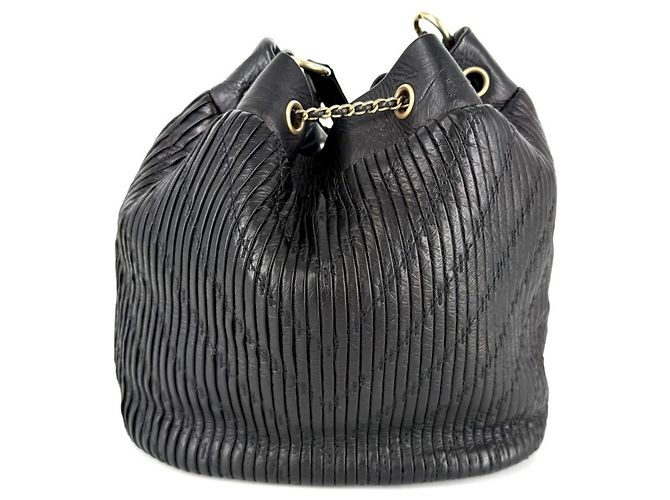 Borsa a tracolla Chanel in pelle nera Nero - vista 2