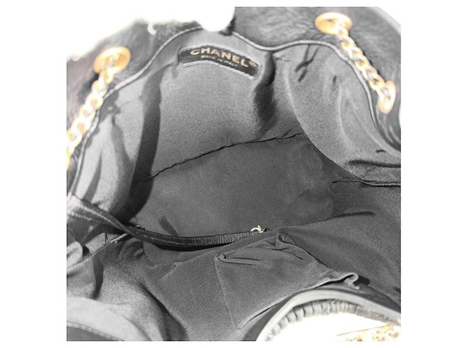 Borsa a tracolla Chanel in pelle nera Nero - vista 4