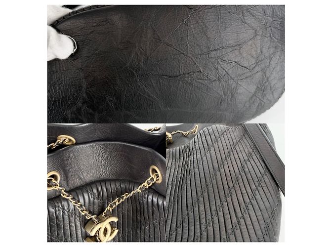 Borsa a tracolla Chanel in pelle nera Nero - vista 6