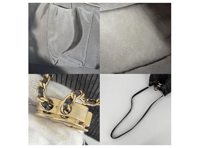 Borsa a tracolla Chanel in pelle nera Nero - vista 7