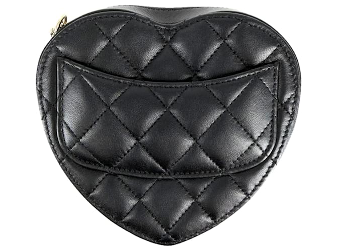 Borsa a tracolla Mini Chain Chanel Nero Bianco - vista 2