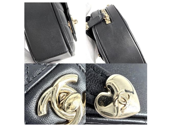 Borsa a tracolla Mini Chain Chanel Nero Bianco - vista 6