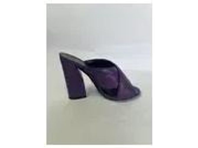 Gucci Absatzsandaletten aus lila gestepptem Leder - Ansicht 6