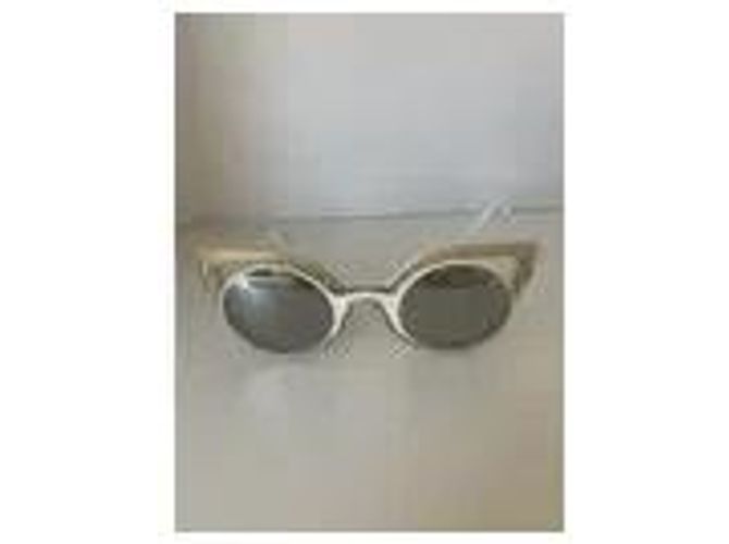 Fendi Cat Eye Sonnenbrille Weiß - Ansicht 5