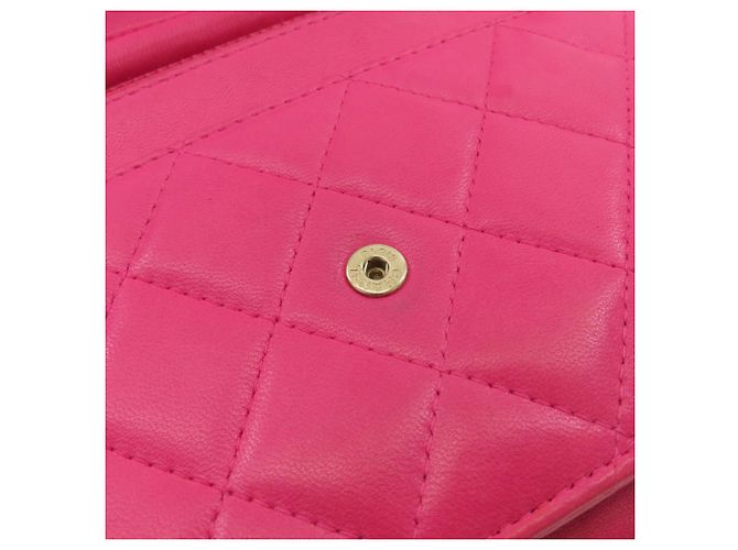 Borsa a tracolla Chanel Chain Wallet Matelassé Rosa - vista 15