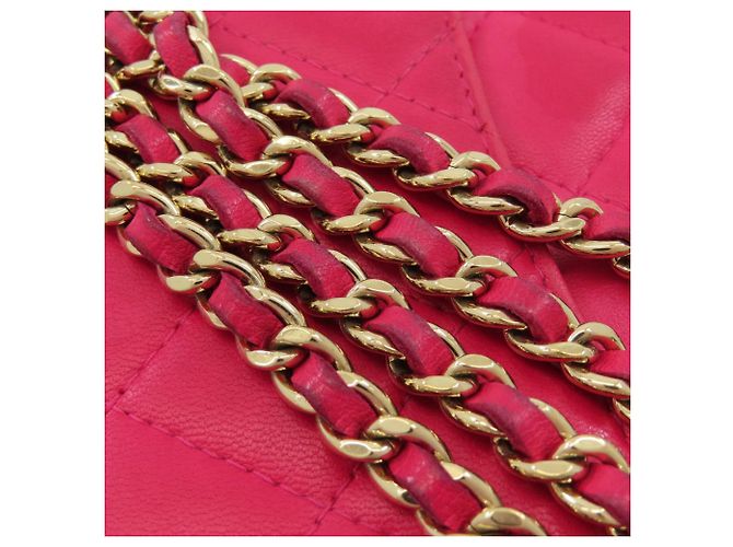 Borsa a tracolla Chanel Chain Wallet Matelassé Rosa - vista 19