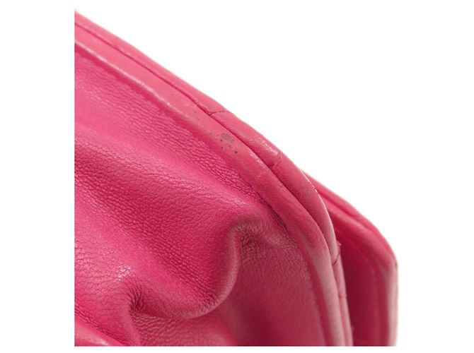Borsa a tracolla Chanel Chain Wallet Matelassé Rosa - vista 20
