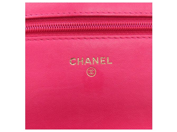 Borsa a tracolla Chanel Chain Wallet Matelassé Rosa - vista 8